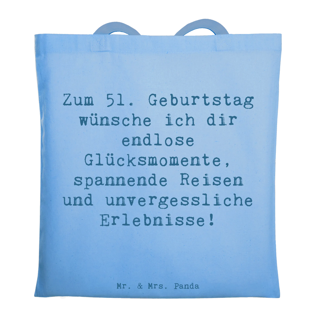 Tragetasche Spruch 51. Geburtstag Glücksmomente Beuteltasche, Beutel, Einkaufstasche, Jutebeutel, Stoffbeutel, Tasche, Shopper, Umhängetasche, Strandtasche, Schultertasche, Stofftasche, Tragetasche, Badetasche, Jutetasche, Einkaufstüte, Laptoptasche, Geburtstag, Geburtstagsgeschenk, Geschenk