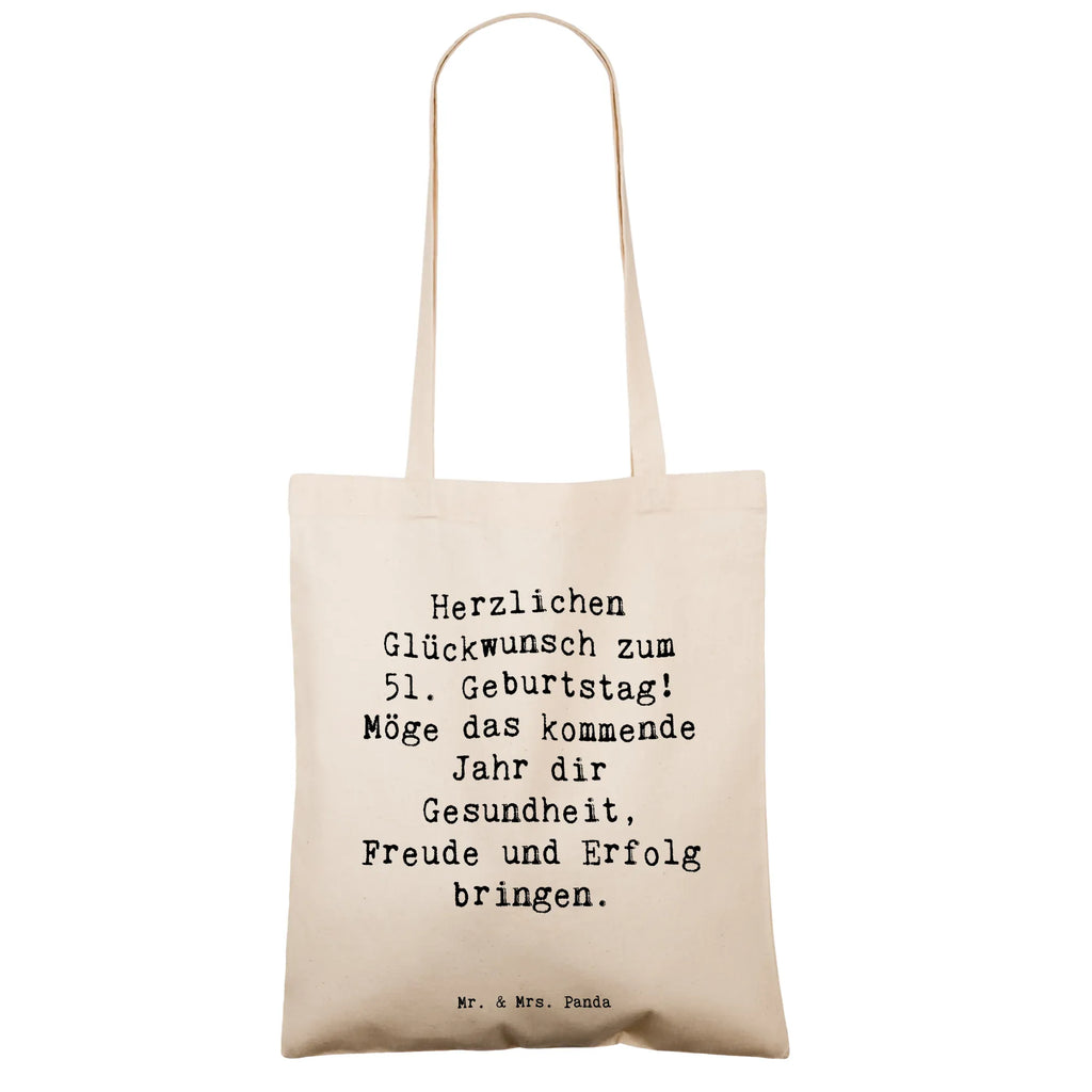 Tragetasche Spruch 51. Geburtstag Freude Beuteltasche, Beutel, Einkaufstasche, Jutebeutel, Stoffbeutel, Tasche, Shopper, Umhängetasche, Strandtasche, Schultertasche, Stofftasche, Tragetasche, Badetasche, Jutetasche, Einkaufstüte, Laptoptasche, Geburtstag, Geburtstagsgeschenk, Geschenk