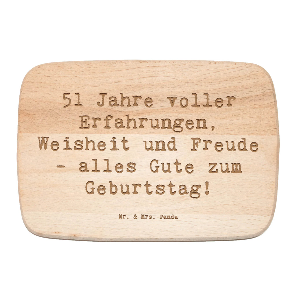 Śniadaniowa deska Przysłowie 51 Jahre voller Erfahrungen, Weisheit und Freude - alles Gute zum Geburtstag! Urodziny, prezent urodzinowy, prezent