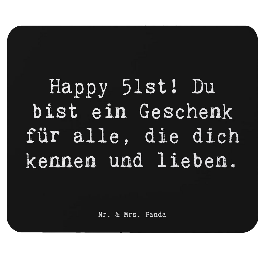 Mouse mat Saying Happy 51st! Du bist ein Geschenk für alle, die dich kennen und lieben. Mausunterlage, PC Zubehör, Designer Mauspad, Mousepad, Computer zubehör, Einzigartiges Mauspad, Büroausstattung, Mauspad Büro, Arbeitszimmer, Mauspad, Geburtstag, Geburtstagsgeschenk, Geschenk