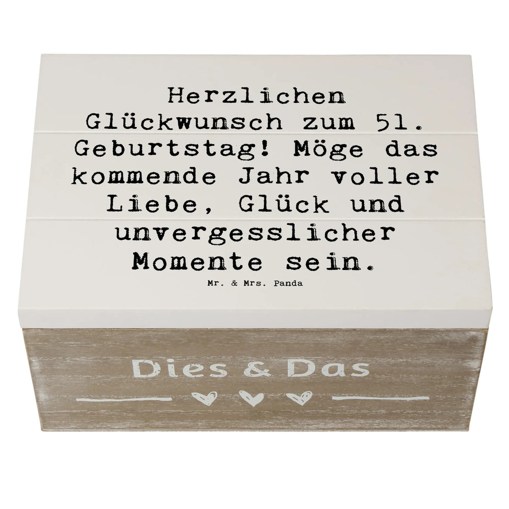 Holzkiste Spruch 51. Geburtstag Holzkiste, Dekokiste, Aufbewahrungsbox, Erinnerungsbox, Kiste, Geschenkdose, Truhe, Schatulle, Erinnerungskiste, Geschenkbox, XXL, Schatzkiste, Geburtstag, Geburtstagsgeschenk, Geschenk