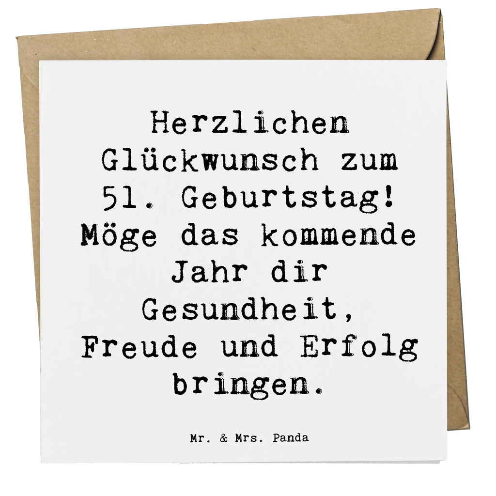 Deluxe Karte Spruch 51. Geburtstag Freude Hochwertige Grußkarte, Einladungskarte, Geburtstagskarte, Karte, Grußkarte, Hochzeitskarte, Klappkarte, Glückwunschkarte, Hochwertige Klappkarte, Geburtstag, Geburtstagsgeschenk, Geschenk