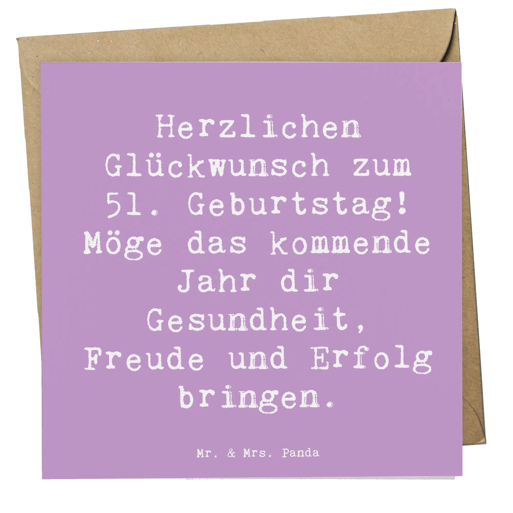 Deluxe Karte Spruch 51. Geburtstag Freude Hochwertige Grußkarte, Einladungskarte, Geburtstagskarte, Karte, Grußkarte, Hochzeitskarte, Klappkarte, Glückwunschkarte, Hochwertige Klappkarte, Geburtstag, Geburtstagsgeschenk, Geschenk