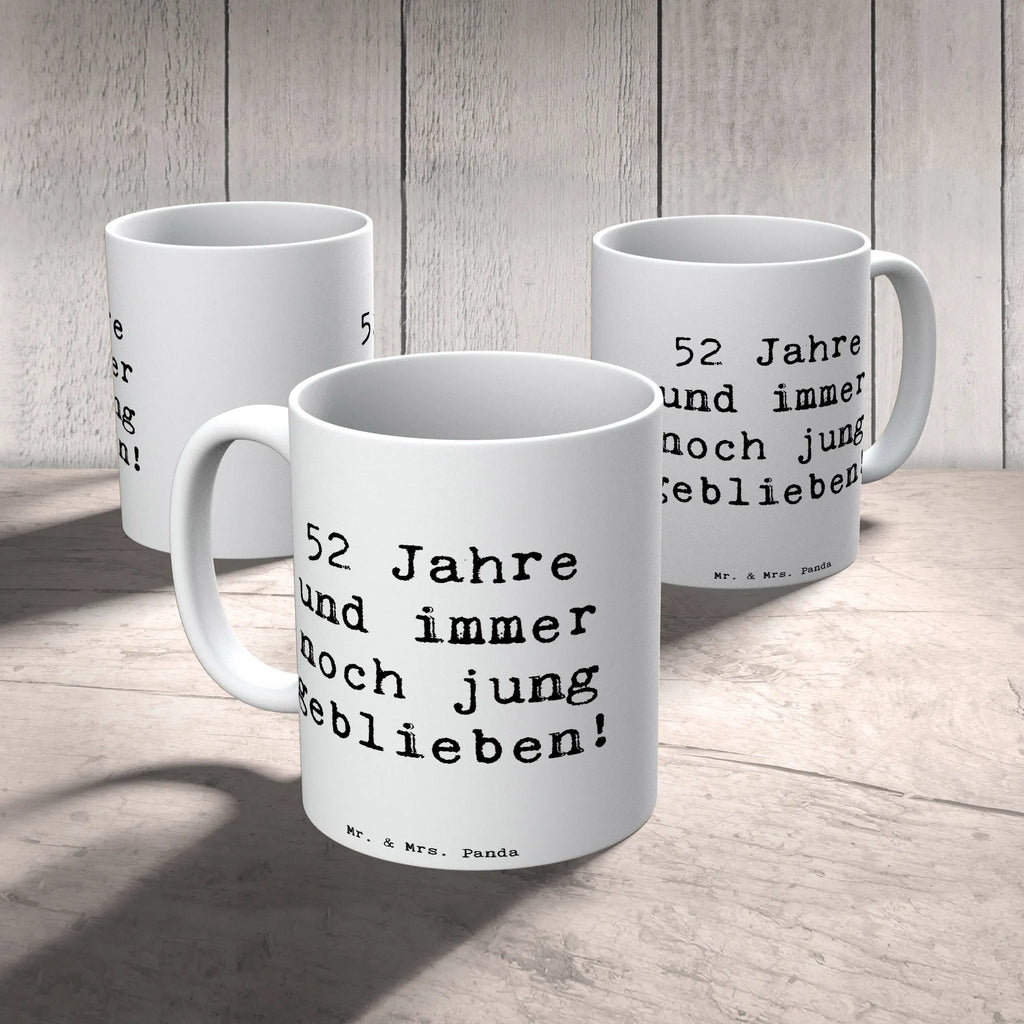 Tasse Spruch 52. Geburtstag Jung geblieben Bürotasse, Porzellantasse, Tasse, Tasse mit Zitaten, Geschenktasse, Tasse mit Motiven, Teetasse, Keramiktasse, Kaffeetasse, Geburtstag, Geburtstagsgeschenk, Geschenk