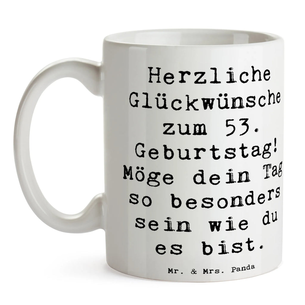 Tasse Spruch 53. Geburtstag Keramiktasse, Kaffeetasse, Geschenktasse, Tasse mit Motiven, Porzellantasse, Tasse, Teetasse, Tasse mit Zitaten, Bürotasse, Geburtstag, Geburtstagsgeschenk, Geschenk