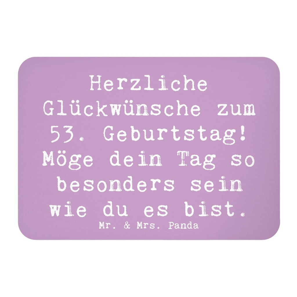 Magnet Saying Herzliche Glückwünsche zum 53. Geburtstag! Möge dein Tag so besonders sein wie du es bist. Dekomagnet, Motivmagnete, Notiz Magnet, Souvenir Magnet, Pinnwandmagnet, Kühlschrank Dekoration, Kühlschrankmagnet, Whiteboard Magnet, Geburtstag, Geburtstagsgeschenk, Geschenk