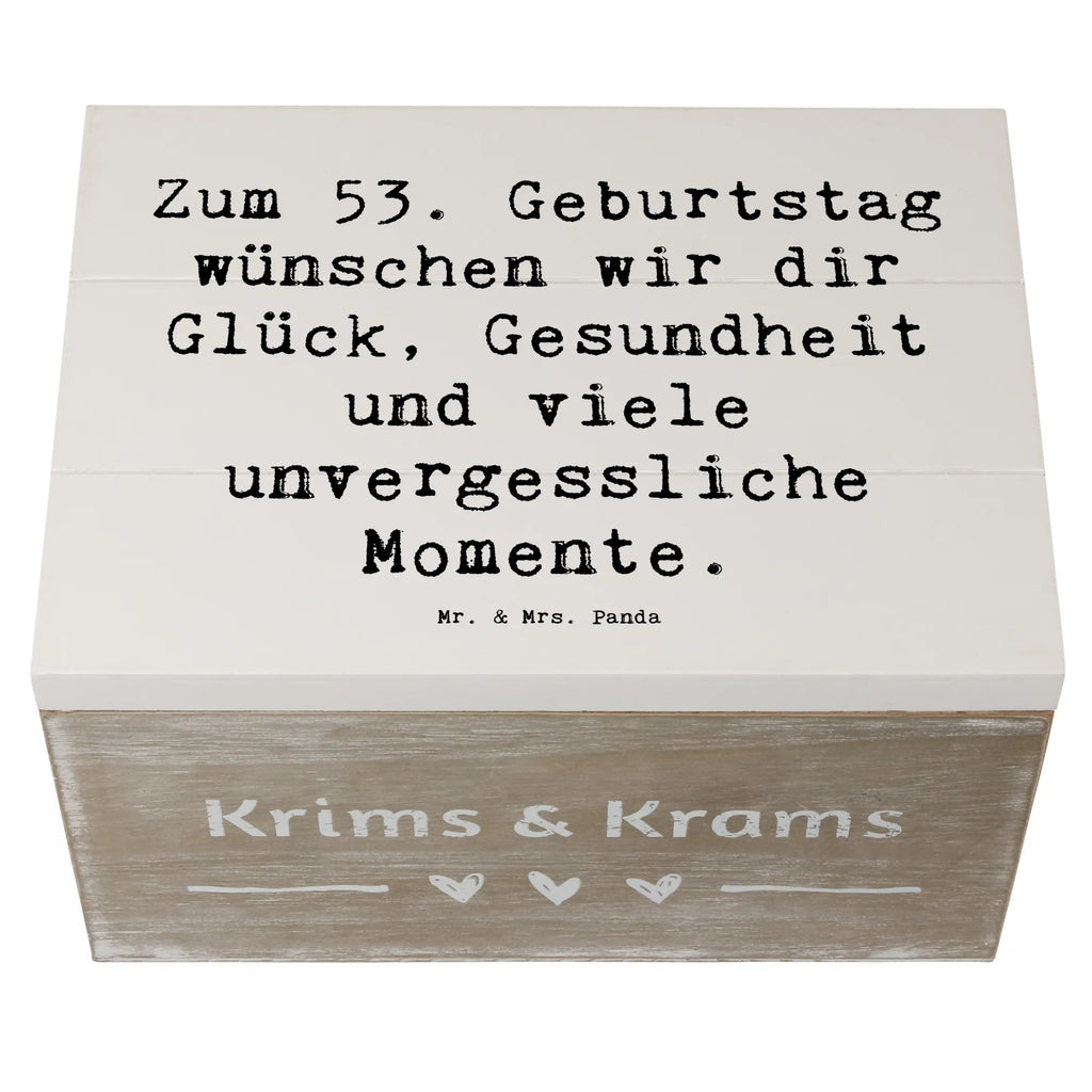 Holzkiste Spruch 53. Geburtstag Glück Holzkiste, Schatzkiste, Geschenkdose, XXL, Truhe, Schatulle, Erinnerungsbox, Kiste, Dekokiste, Geschenkbox, Erinnerungskiste, Aufbewahrungsbox, Geburtstag, Geburtstagsgeschenk, Geschenk