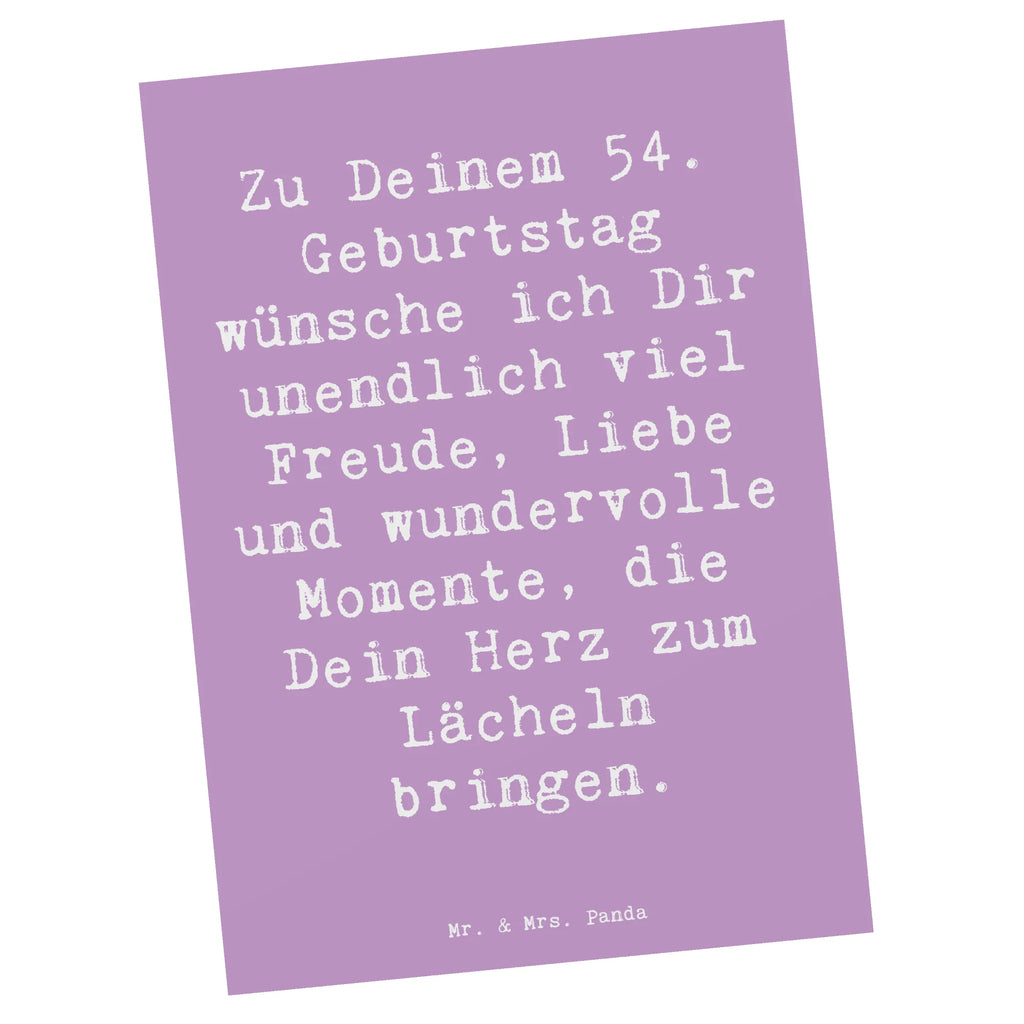 Postcard Saying Zu Deinem 54. Geburtstag wünsche ich Dir unendlich viel Freude, Liebe und wundervolle Momente, die Dein Herz zum Lächeln bringen. Karte, Einladungskarte, Ansichtskarten, Dankeskarte, Einladung, Postkarte, Ansichtskarte, Grußkarte, Einladungskarten Geburtstag, Geschenkkarte, Geburtstagskarte, Einladung Geburtstag, Geburtstag, Geburtstagsgeschenk, Geschenk