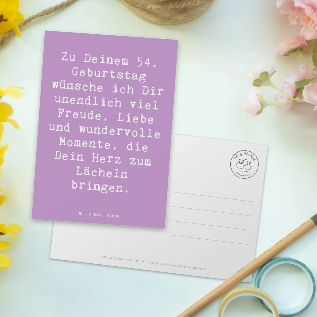 Postcard Saying Zu Deinem 54. Geburtstag wünsche ich Dir unendlich viel Freude, Liebe und wundervolle Momente, die Dein Herz zum Lächeln bringen. Karte, Einladungskarte, Ansichtskarten, Dankeskarte, Einladung, Postkarte, Ansichtskarte, Grußkarte, Einladungskarten Geburtstag, Geschenkkarte, Geburtstagskarte, Einladung Geburtstag, Geburtstag, Geburtstagsgeschenk, Geschenk
