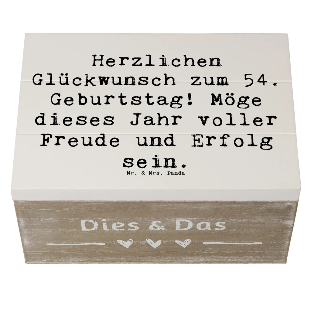 Holzkiste Spruch 54. Geburtstag Freude Erfolg Kiste, Geschenkdose, Dekokiste, Erinnerungsbox, Holzkiste, Geschenkbox, Truhe, XXL, Erinnerungskiste, Schatulle, Aufbewahrungsbox, Schatzkiste, Geburtstag, Geburtstagsgeschenk, Geschenk