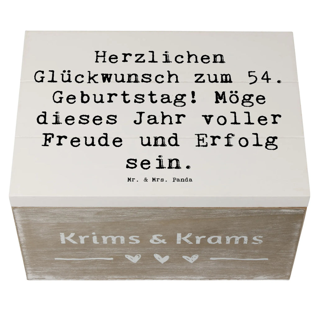 Holzkiste Spruch 54. Geburtstag Freude Erfolg Kiste, Geschenkdose, Dekokiste, Erinnerungsbox, Holzkiste, Geschenkbox, Truhe, XXL, Erinnerungskiste, Schatulle, Aufbewahrungsbox, Schatzkiste, Geburtstag, Geburtstagsgeschenk, Geschenk