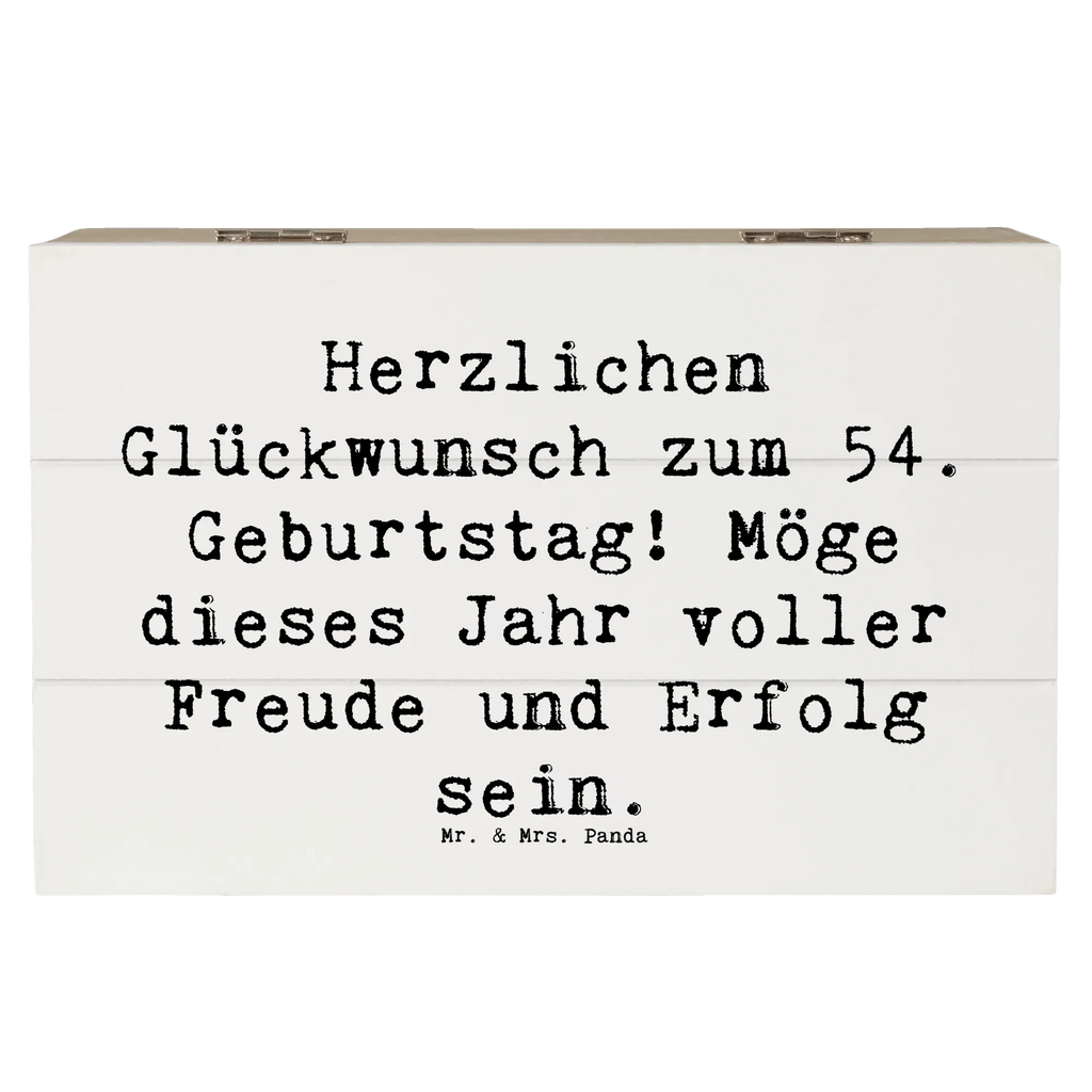 Holzkiste Spruch 54. Geburtstag Freude Erfolg Kiste, Geschenkdose, Dekokiste, Erinnerungsbox, Holzkiste, Geschenkbox, Truhe, XXL, Erinnerungskiste, Schatulle, Aufbewahrungsbox, Schatzkiste, Geburtstag, Geburtstagsgeschenk, Geschenk