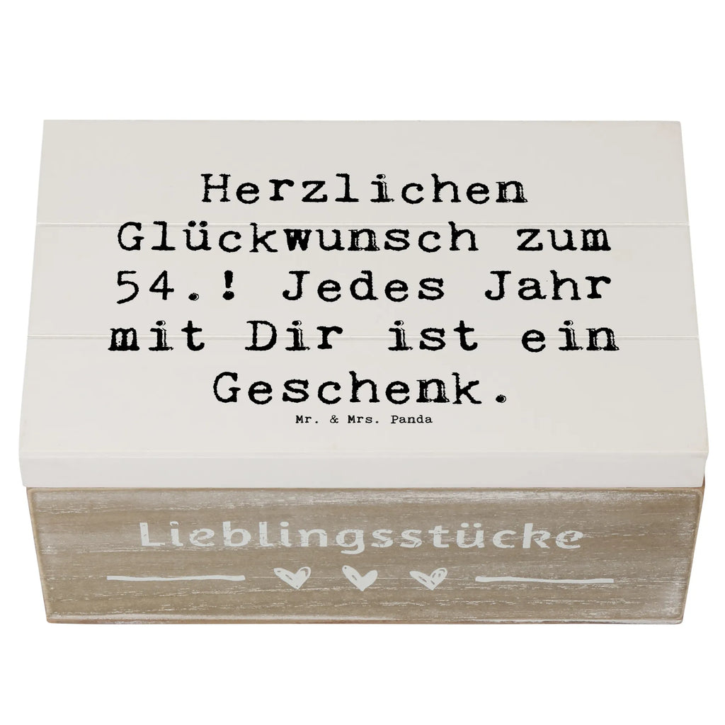 Holzkiste Spruch 54. Geburtstag Dekokiste, Schatulle, XXL, Truhe, Erinnerungsbox, Erinnerungskiste, Schatzkiste, Geschenkdose, Holzkiste, Geschenkbox, Kiste, Aufbewahrungsbox, Geburtstag, Geburtstagsgeschenk, Geschenk