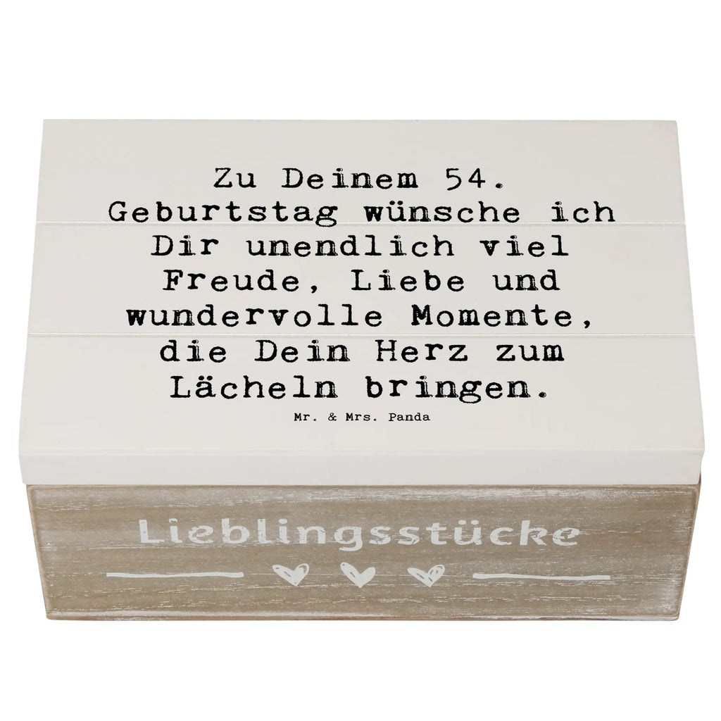 Wooden chest Saying Zu Deinem 54. Geburtstag wünsche ich Dir unendlich viel Freude, Liebe und wundervolle Momente, die Dein Herz zum Lächeln bringen. Kiste, Geschenkbox, Truhe, Geschenkdose, Schatzkiste, Erinnerungsbox, Erinnerungskiste, Holzkiste, Schatulle, XXL, Dekokiste, Aufbewahrungsbox, Geburtstag, Geburtstagsgeschenk, Geschenk