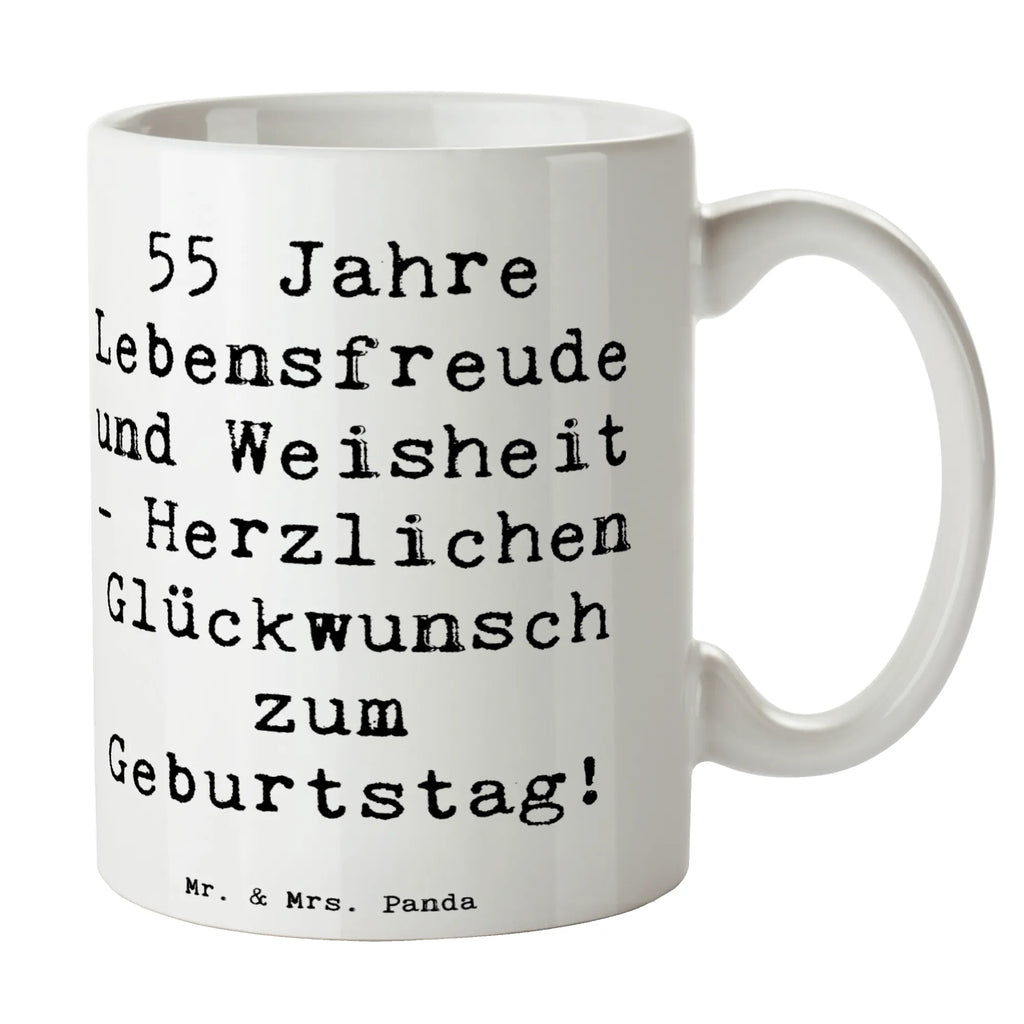 Tasse Spruch 55. Geburtstag Freude Tasse, Geschenktasse, Keramiktasse, Teetasse, Porzellantasse, Tasse mit Motiven, Kaffeetasse, Bürotasse, Tasse mit Zitaten, Geburtstag, Geburtstagsgeschenk, Geschenk