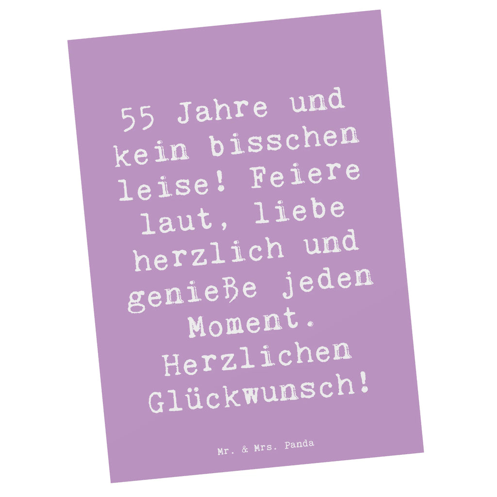 Postcard Saying 55 Jahre und kein bisschen leise! Feiere laut, liebe herzlich und genieße jeden Moment. Herzlichen Glückwunsch! Postkarte, Grußkarte, Ansichtskarte, Geburtstagskarte, Karte, Geschenkkarte, Einladungskarte, Ansichtskarten, Einladungskarten Geburtstag, Einladung, Einladung Geburtstag, Dankeskarte, Geburtstag, Geburtstagsgeschenk, Geschenk