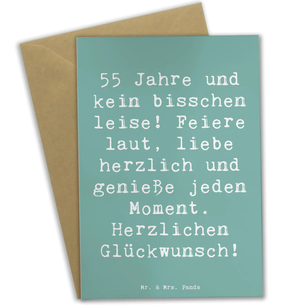 Greetings card Saying 55 Jahre und kein bisschen leise! Feiere laut, liebe herzlich und genieße jeden Moment. Herzlichen Glückwunsch! Ansichtskarten, Grußkarte, Hochzeitskarte, Geburtstagskarte, Glückwunschkarte, Einladungskarte, Klappkarte, Karte, Geburtstag, Geburtstagsgeschenk, Geschenk