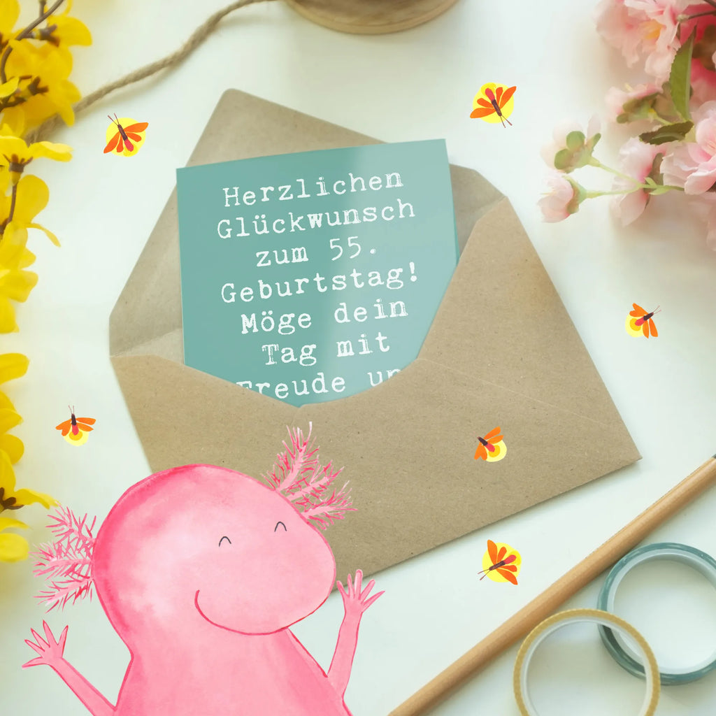 Greetings card Saying Herzlichen Glückwunsch zum 55. Geburtstag! Möge dein Tag mit Freude und Lachen erfüllt sein. Karte, Ansichtskarten, Klappkarte, Geburtstagskarte, Hochzeitskarte, Grußkarte, Glückwunschkarte, Einladungskarte, Geburtstag, Geburtstagsgeschenk, Geschenk
