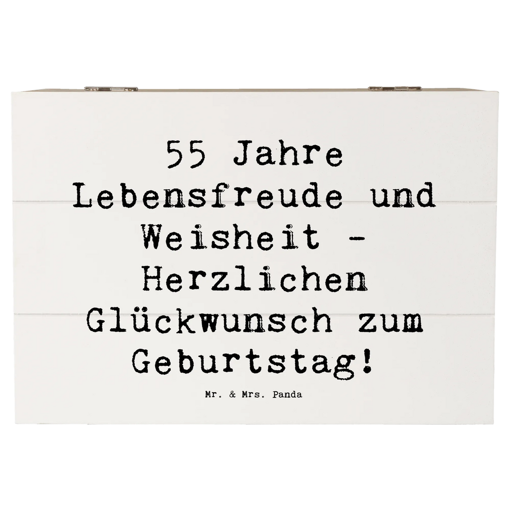 Wooden chest Saying 55 Jahre Lebensfreude und Weisheit - Herzlichen Glückwunsch zum Geburtstag! Erinnerungskiste, Holzkiste, Geschenkdose, Erinnerungsbox, Dekokiste, Truhe, Schatzkiste, Geschenkbox, Schatulle, Kiste, Aufbewahrungsbox, XXL, Geburtstag, Geburtstagsgeschenk, Geschenk