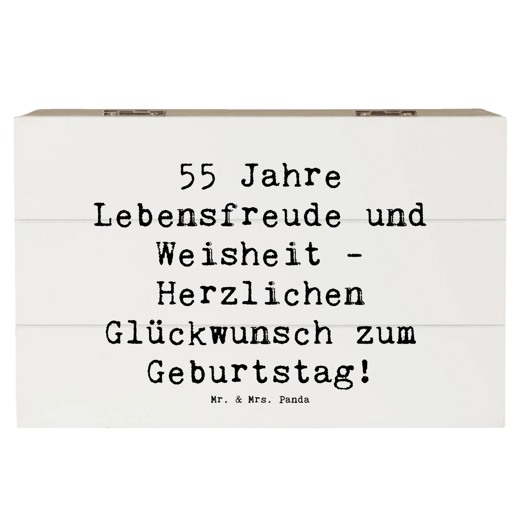 Wooden chest Saying 55 Jahre Lebensfreude und Weisheit - Herzlichen Glückwunsch zum Geburtstag! Erinnerungskiste, Holzkiste, Geschenkdose, Erinnerungsbox, Dekokiste, Truhe, Schatzkiste, Geschenkbox, Schatulle, Kiste, Aufbewahrungsbox, XXL, Geburtstag, Geburtstagsgeschenk, Geschenk