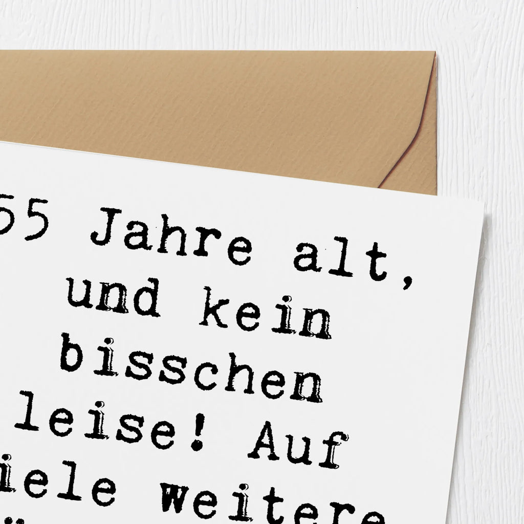 Deluxe Card Saying 55 Jahre alt, und kein bisschen leise! Auf viele weitere glückliche und gesunde Jahre! Hochwertige Grußkarte, Klappkarte, Geburtstagskarte, Glückwunschkarte, Hochwertige Klappkarte, Karte, Einladungskarte, Grußkarte, Hochzeitskarte, Geburtstag, Geburtstagsgeschenk, Geschenk