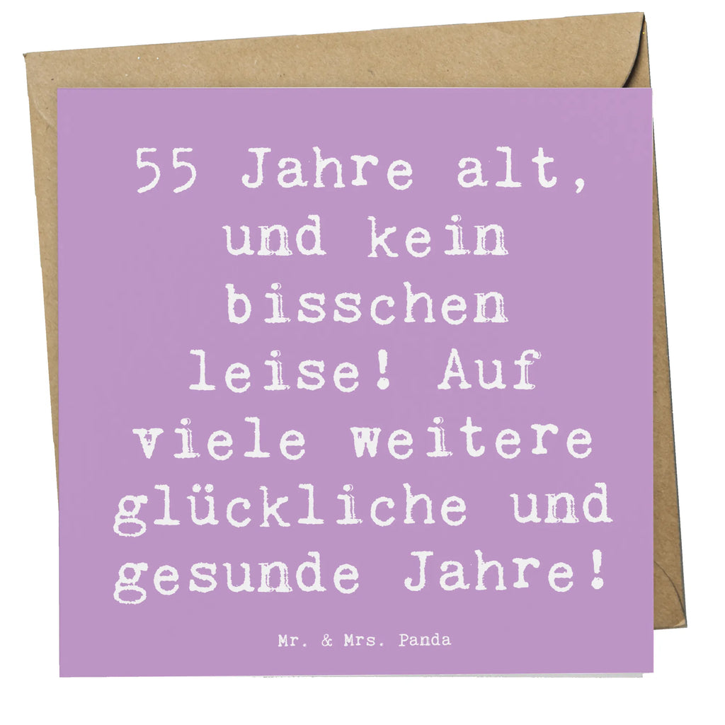 Deluxe Card Saying 55 Jahre alt, und kein bisschen leise! Auf viele weitere glückliche und gesunde Jahre! Hochwertige Grußkarte, Klappkarte, Geburtstagskarte, Glückwunschkarte, Hochwertige Klappkarte, Karte, Einladungskarte, Grußkarte, Hochzeitskarte, Geburtstag, Geburtstagsgeschenk, Geschenk