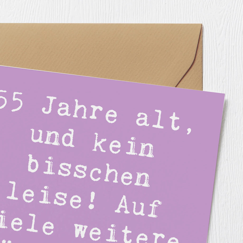 Deluxe Card Saying 55 Jahre alt, und kein bisschen leise! Auf viele weitere glückliche und gesunde Jahre! Hochwertige Grußkarte, Klappkarte, Geburtstagskarte, Glückwunschkarte, Hochwertige Klappkarte, Karte, Einladungskarte, Grußkarte, Hochzeitskarte, Geburtstag, Geburtstagsgeschenk, Geschenk