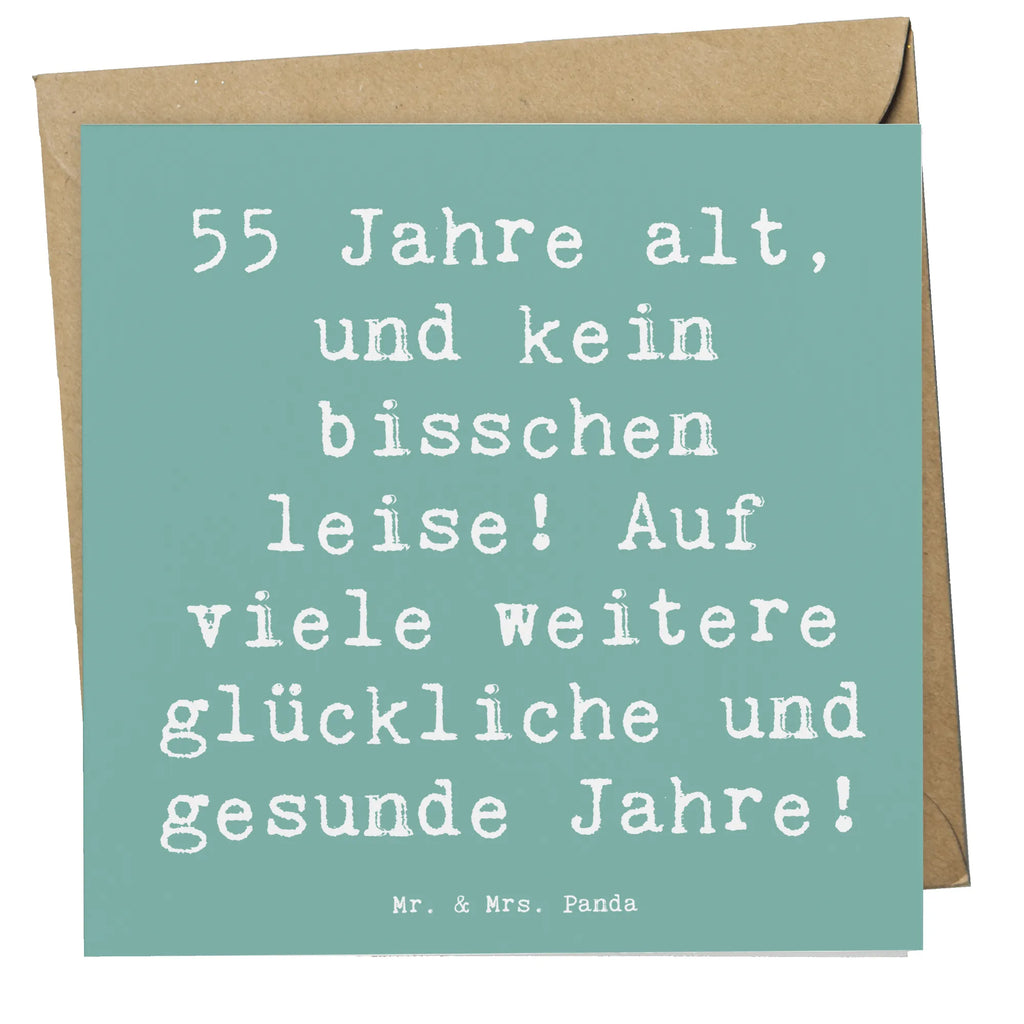 Deluxe Card Saying 55 Jahre alt, und kein bisschen leise! Auf viele weitere glückliche und gesunde Jahre! Hochwertige Grußkarte, Klappkarte, Geburtstagskarte, Glückwunschkarte, Hochwertige Klappkarte, Karte, Einladungskarte, Grußkarte, Hochzeitskarte, Geburtstag, Geburtstagsgeschenk, Geschenk
