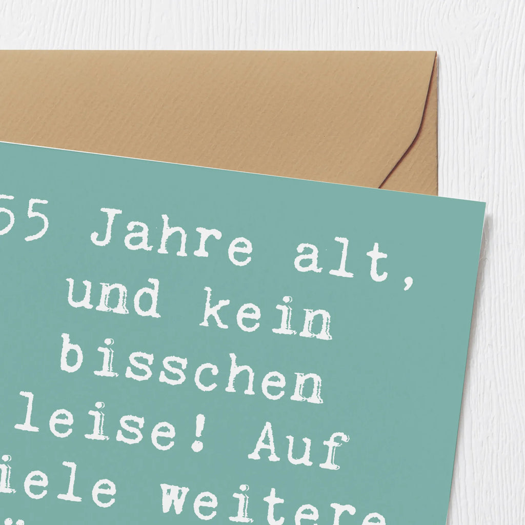 Deluxe Card Saying 55 Jahre alt, und kein bisschen leise! Auf viele weitere glückliche und gesunde Jahre! Hochwertige Grußkarte, Klappkarte, Geburtstagskarte, Glückwunschkarte, Hochwertige Klappkarte, Karte, Einladungskarte, Grußkarte, Hochzeitskarte, Geburtstag, Geburtstagsgeschenk, Geschenk