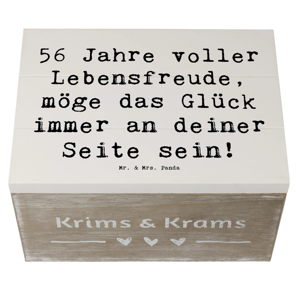 Holzkiste Spruch 56. Geburtstag Kiste, Aufbewahrungsbox, Schatulle, Dekokiste, Erinnerungsbox, Truhe, Geschenkbox, XXL, Schatzkiste, Holzkiste, Geschenkdose, Erinnerungskiste, Geburtstag, Geburtstagsgeschenk, Geschenk