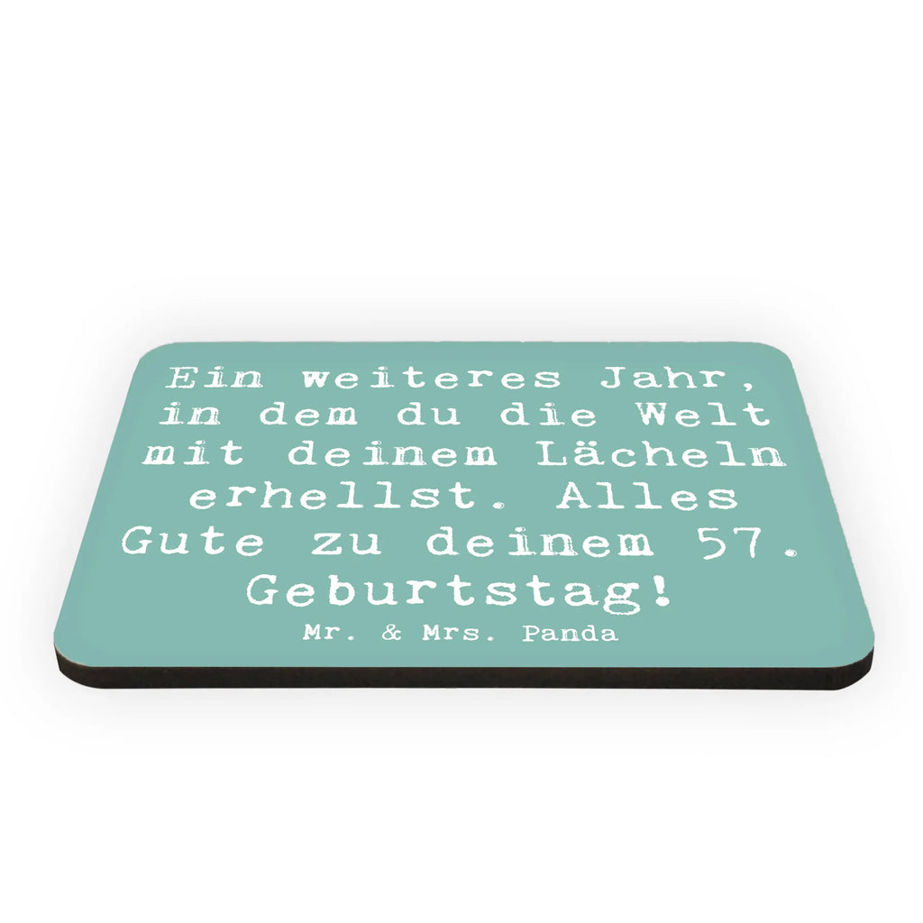 Magnet Spruch 57. Geburtstag Lächeln Whiteboard Magnet, Notiz Magnet, Kühlschrank Dekoration, Dekomagnet, Pinnwandmagnet, Motivmagnete, Souvenir Magnet, Kühlschrankmagnet, Geburtstag, Geburtstagsgeschenk, Geschenk