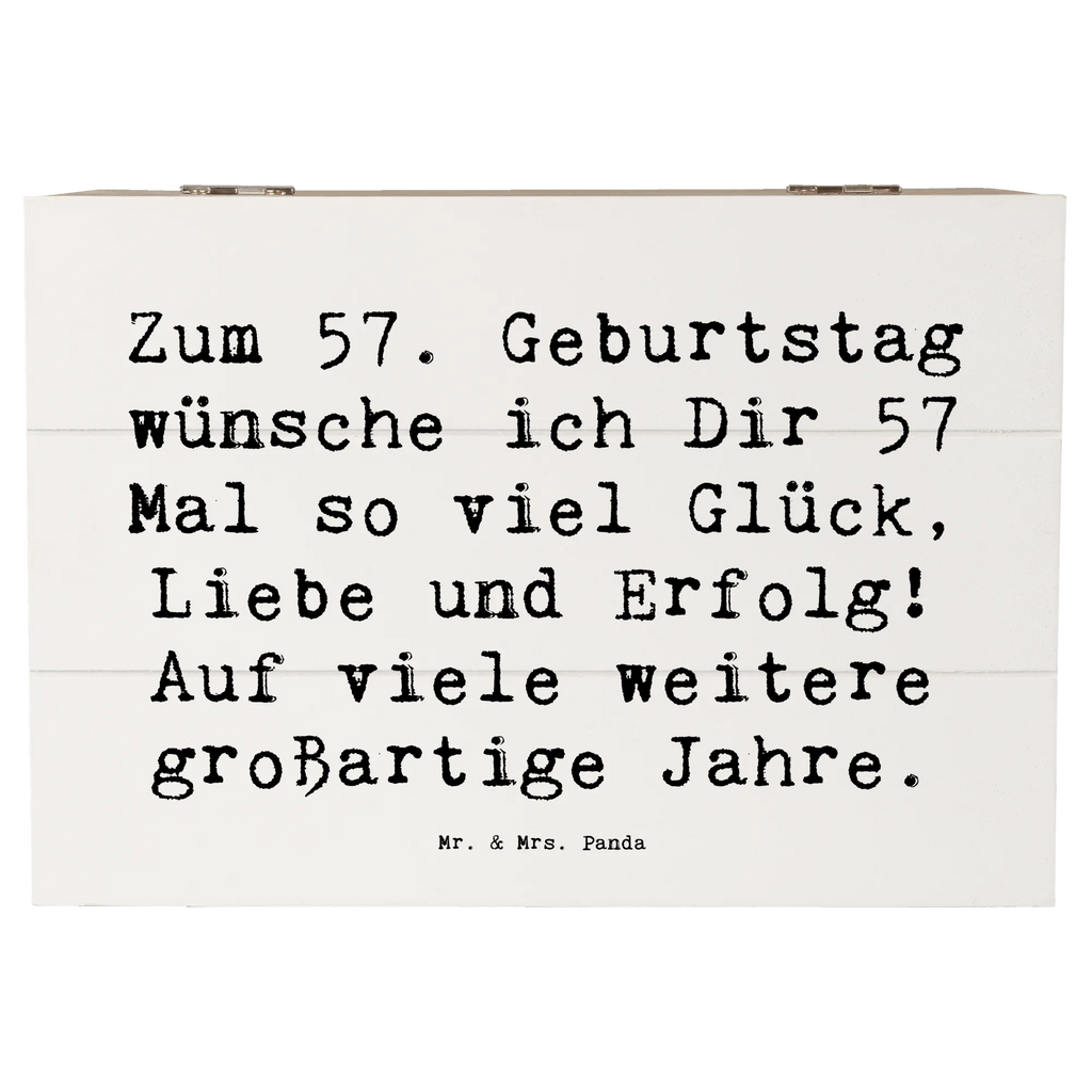 Holzkiste Spruch 57. Geburtstag Glück Erinnerungsbox, Schatulle, Erinnerungskiste, XXL, Kiste, Dekokiste, Geschenkbox, Holzkiste, Aufbewahrungsbox, Schatzkiste, Truhe, Geschenkdose, Geburtstag, Geburtstagsgeschenk, Geschenk