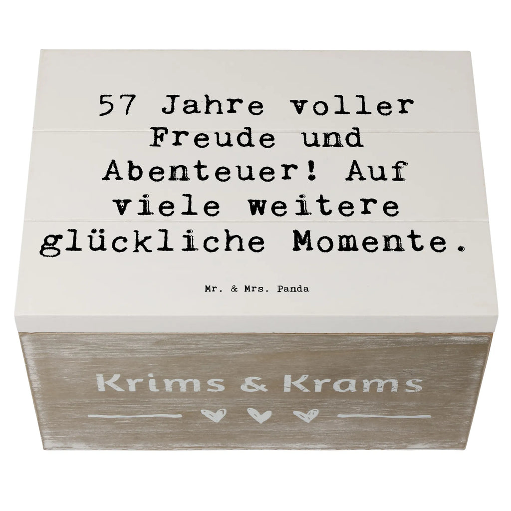 Holzkiste Spruch 57. Geburtstag Freude Schatzkiste, Aufbewahrungsbox, Truhe, Erinnerungskiste, Geschenkbox, Holzkiste, Dekokiste, XXL, Erinnerungsbox, Kiste, Geschenkdose, Schatulle, Geburtstag, Geburtstagsgeschenk, Geschenk