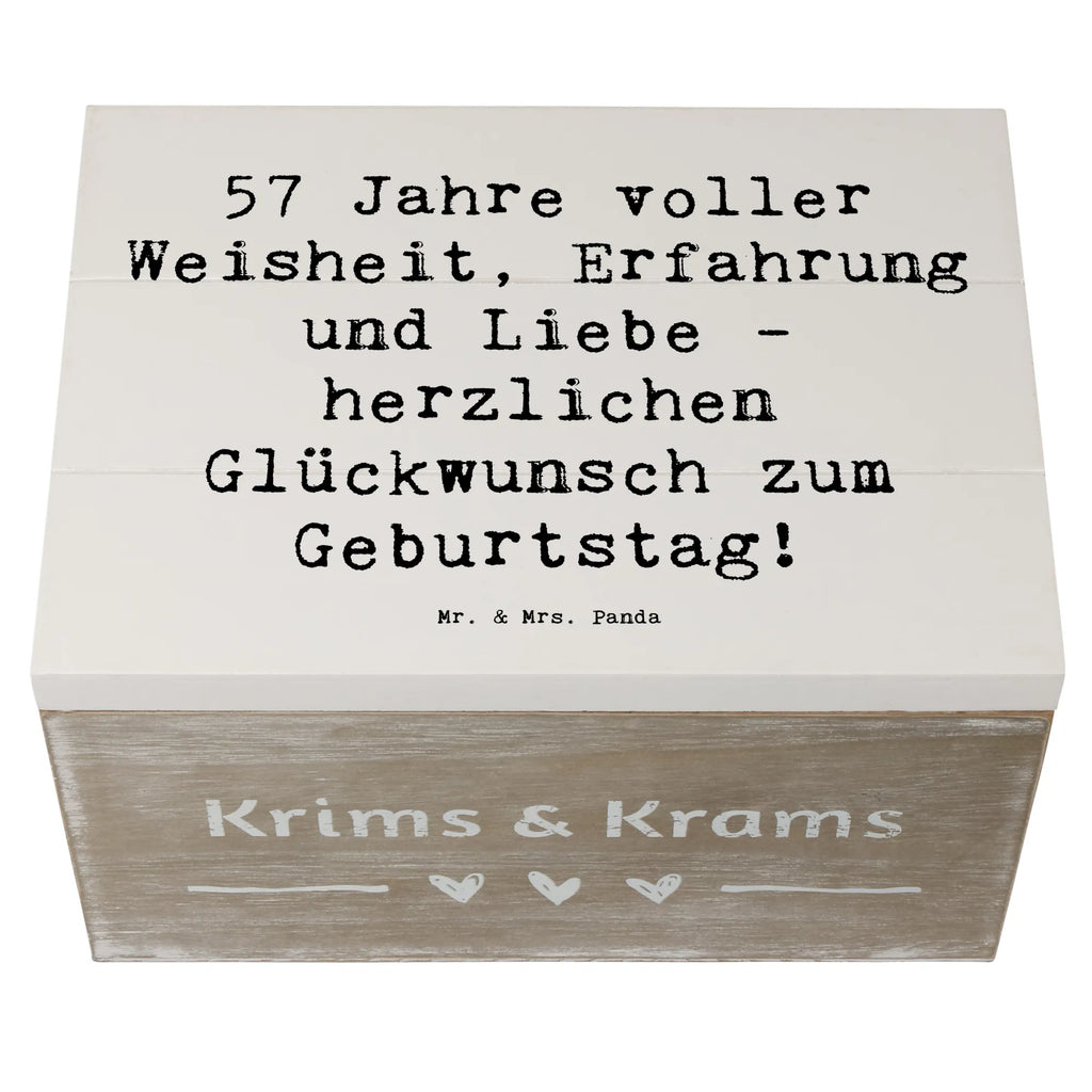 Holzkiste Spruch 57. Geburtstag Erinnerungsbox, Holzkiste, Truhe, Schatulle, Geschenkdose, Schatzkiste, XXL, Kiste, Aufbewahrungsbox, Dekokiste, Erinnerungskiste, Geschenkbox, Geburtstag, Geburtstagsgeschenk, Geschenk
