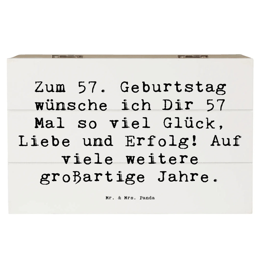 Holzkiste Spruch 57. Geburtstag Glück Erinnerungsbox, Schatulle, Erinnerungskiste, XXL, Kiste, Dekokiste, Geschenkbox, Holzkiste, Aufbewahrungsbox, Schatzkiste, Truhe, Geschenkdose, Geburtstag, Geburtstagsgeschenk, Geschenk