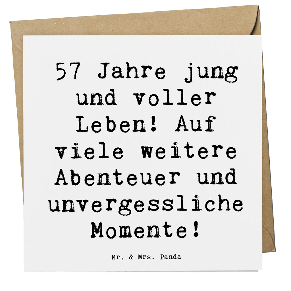 Deluxe Karte Spruch 57. Geburtstag Jubel Glückwunschkarte, Hochzeitskarte, Klappkarte, Hochwertige Klappkarte, Hochwertige Grußkarte, Karte, Geburtstagskarte, Einladungskarte, Grußkarte, Geburtstag, Geburtstagsgeschenk, Geschenk