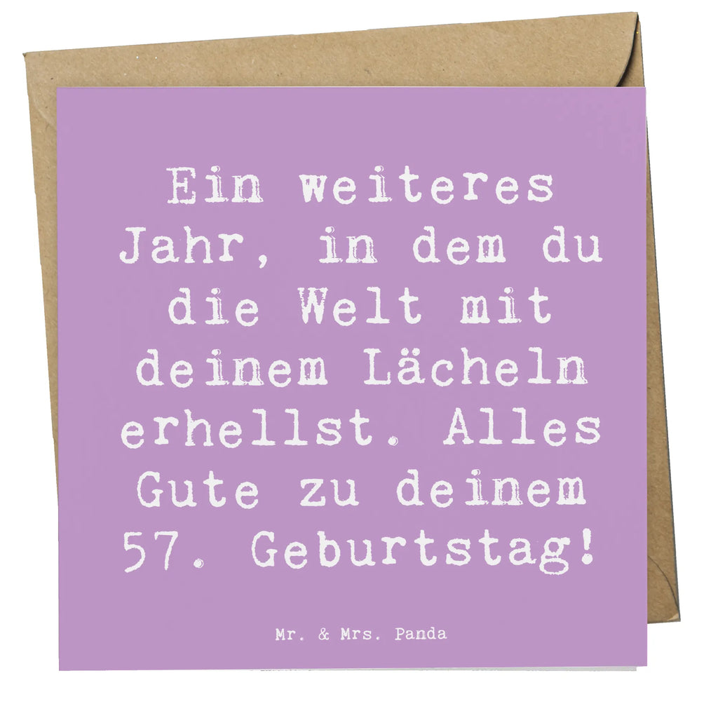 Deluxe Card Saying Ein weiteres Jahr, in dem du die Welt mit deinem Lächeln erhellst. Alles Gute zu deinem 57. Geburtstag! Karte, Einladungskarte, Geburtstagskarte, Hochzeitskarte, Grußkarte, Hochwertige Grußkarte, Glückwunschkarte, Hochwertige Klappkarte, Klappkarte, Geburtstag, Geburtstagsgeschenk, Geschenk