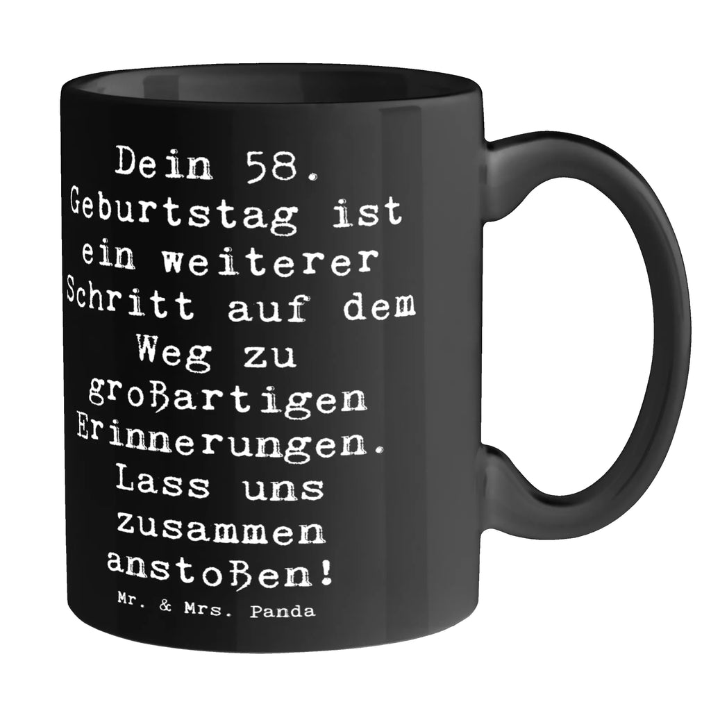 Tasse Spruch 58. Geburtstag Erinnerungen Bürotasse, Teetasse, Keramiktasse, Geschenktasse, Tasse, Kaffeetasse, Tasse mit Motiven, Porzellantasse, Tasse mit Zitaten, Geburtstag, Geburtstagsgeschenk, Geschenk