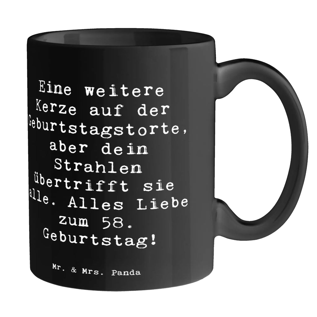 Tasse Spruch 58. Geburtstag Glanz Bürotasse, Porzellantasse, Geschenktasse, Tasse, Teetasse, Tasse mit Motiven, Kaffeetasse, Tasse mit Zitaten, Keramiktasse, Geburtstag, Geburtstagsgeschenk, Geschenk
