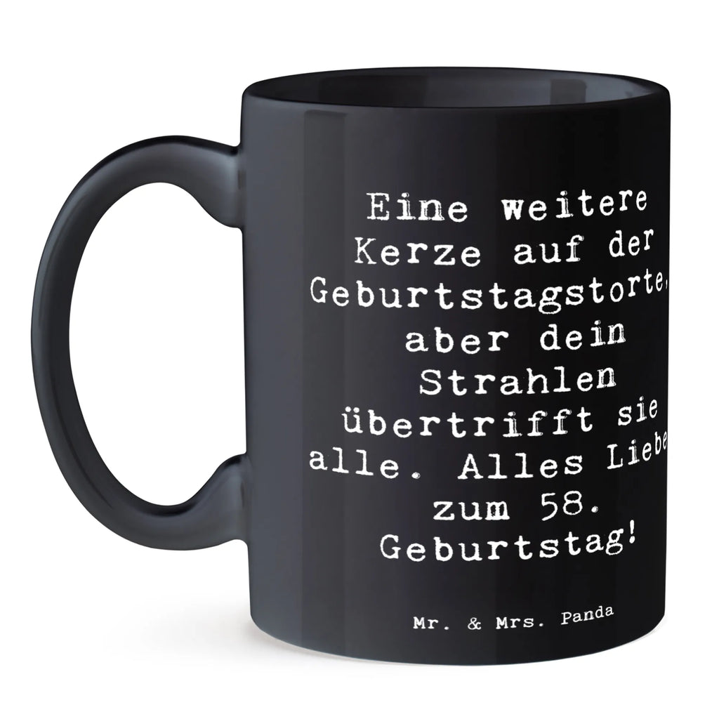 Tasse Spruch 58. Geburtstag Glanz Bürotasse, Porzellantasse, Geschenktasse, Tasse, Teetasse, Tasse mit Motiven, Kaffeetasse, Tasse mit Zitaten, Keramiktasse, Geburtstag, Geburtstagsgeschenk, Geschenk