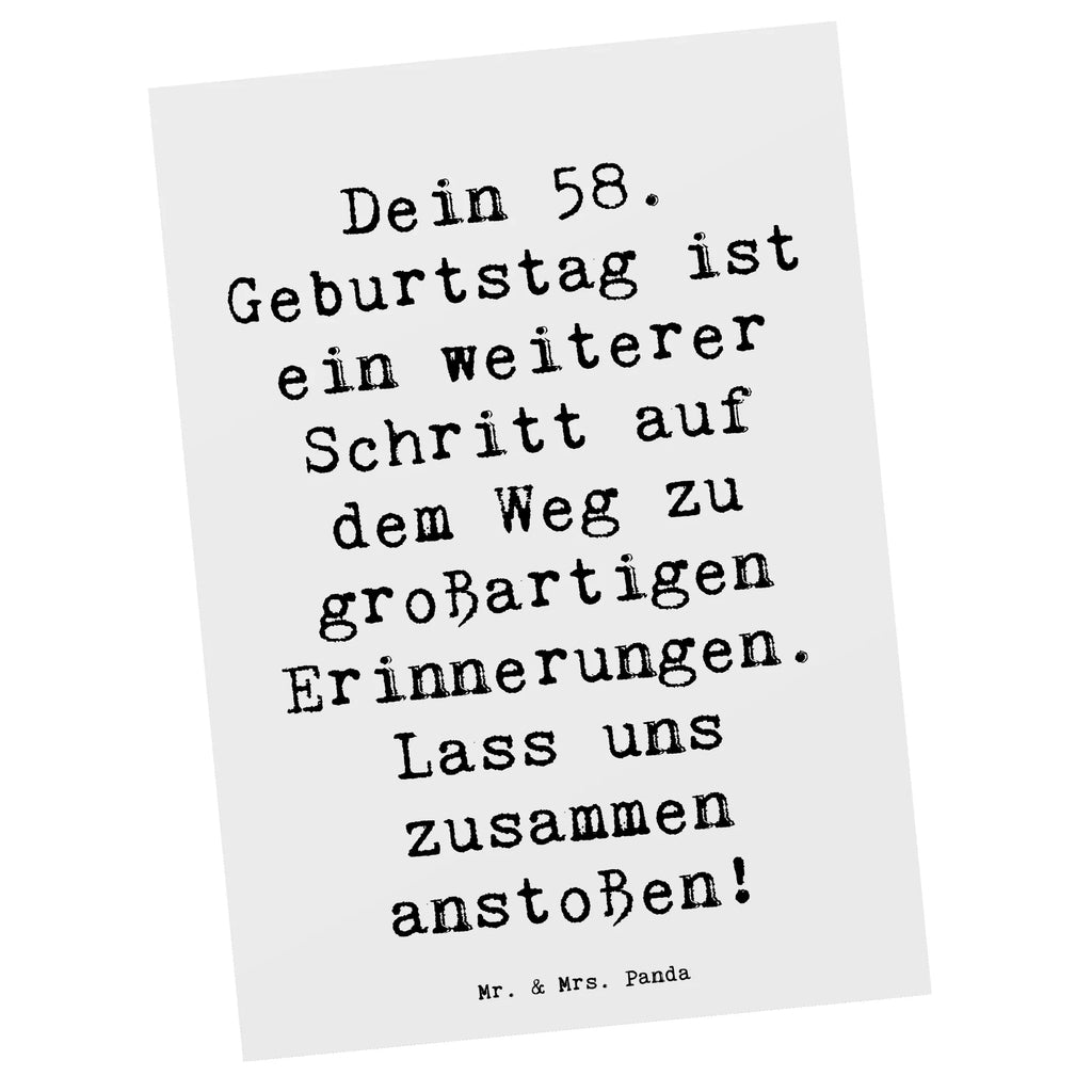 Postkarte Spruch 58. Geburtstag Erinnerungen Postkarte, Ansichtskarten, Karte, Einladungskarte, Einladung Geburtstag, Geschenkkarte, Grußkarte, Dankeskarte, Einladungskarten Geburtstag, Ansichtskarte, Einladung, Geburtstagskarte, Geburtstag, Geburtstagsgeschenk, Geschenk