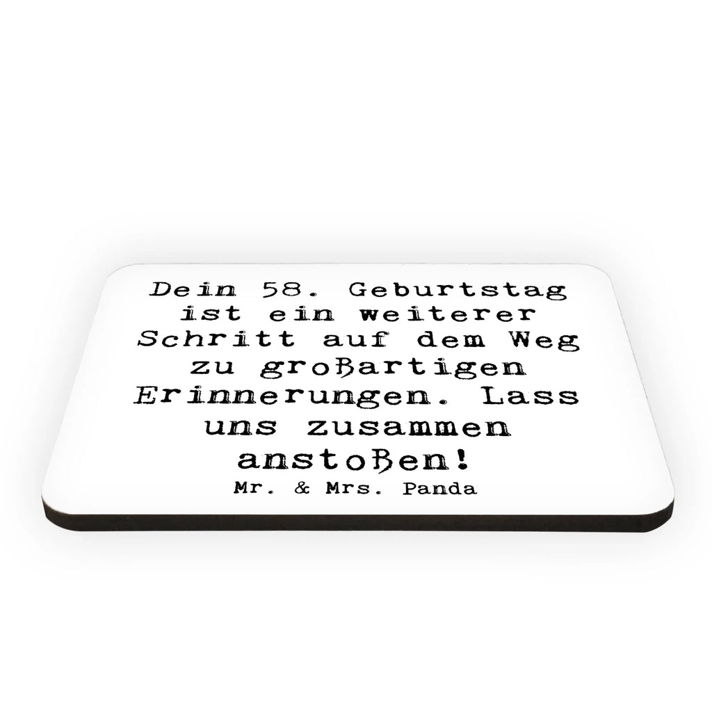Magnet Saying Dein 58. Geburtstag ist ein weiterer Schritt auf dem Weg zu großartigen Erinnerungen. Lass uns zusammen anstoßen! Souvenir Magnet, Whiteboard Magnet, Notiz Magnet, Dekomagnet, Kühlschrankmagnet, Motivmagnete, Kühlschrank Dekoration, Pinnwandmagnet, Geburtstag, Geburtstagsgeschenk, Geschenk