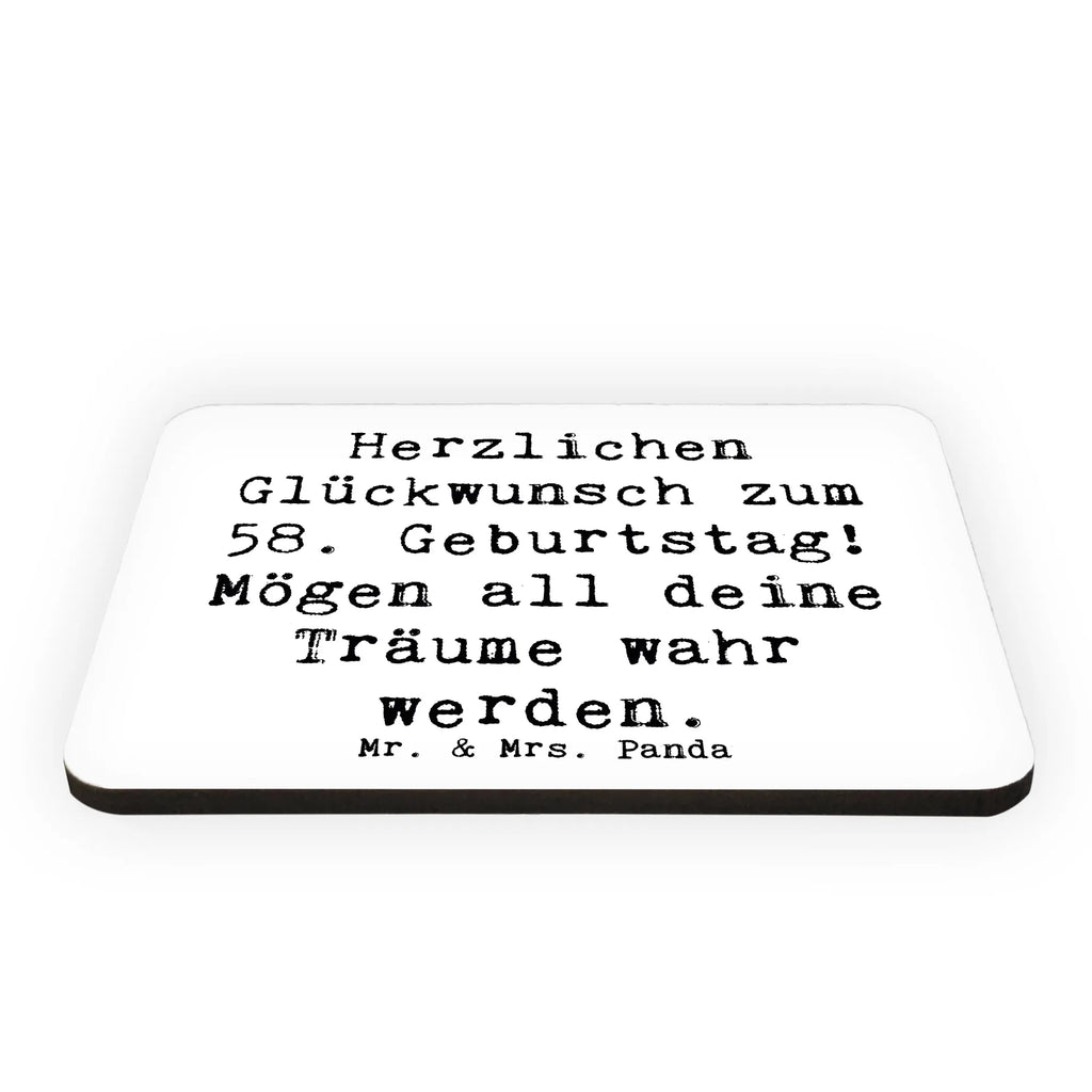 Magnet Spruch 58. Geburtstag Kühlschrankmagnet, Dekomagnet, Pinnwandmagnet, Motivmagnete, Kühlschrank Dekoration, Notiz Magnet, Whiteboard Magnet, Souvenir Magnet, Geburtstag, Geburtstagsgeschenk, Geschenk