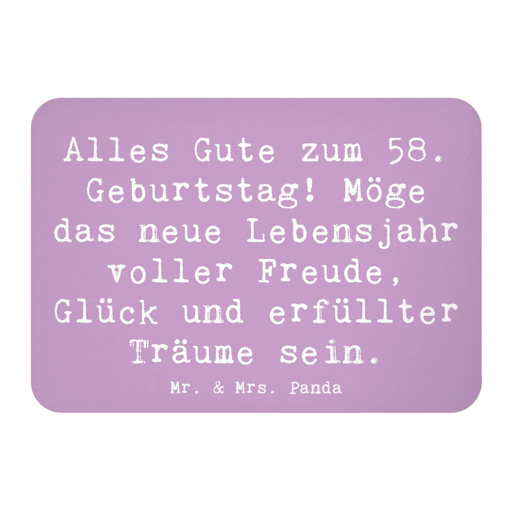 Magnet Spruch 58. Geburtstag Freude Kühlschrankmagnet, Pinnwandmagnet, Motivmagnete, Souvenir Magnet, Kühlschrank Dekoration, Dekomagnet, Notiz Magnet, Whiteboard Magnet, Geburtstag, Geburtstagsgeschenk, Geschenk