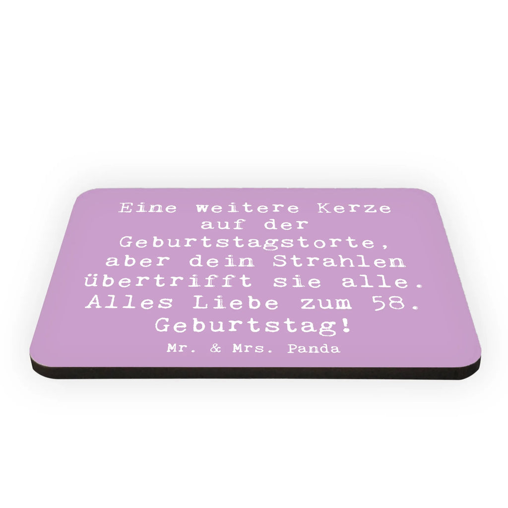 Magnet Spruch 58. Geburtstag Glanz Kühlschrankmagnet, Notiz Magnet, Dekomagnet, Souvenir Magnet, Kühlschrank Dekoration, Pinnwandmagnet, Motivmagnete, Whiteboard Magnet, Geburtstag, Geburtstagsgeschenk, Geschenk