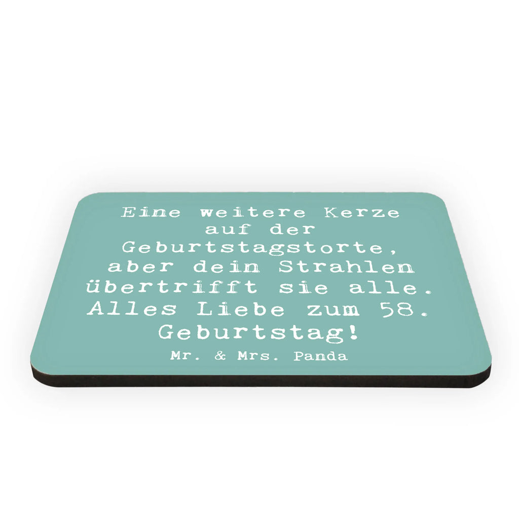 Magnet Spruch 58. Geburtstag Glanz Kühlschrankmagnet, Notiz Magnet, Dekomagnet, Souvenir Magnet, Kühlschrank Dekoration, Pinnwandmagnet, Motivmagnete, Whiteboard Magnet, Geburtstag, Geburtstagsgeschenk, Geschenk