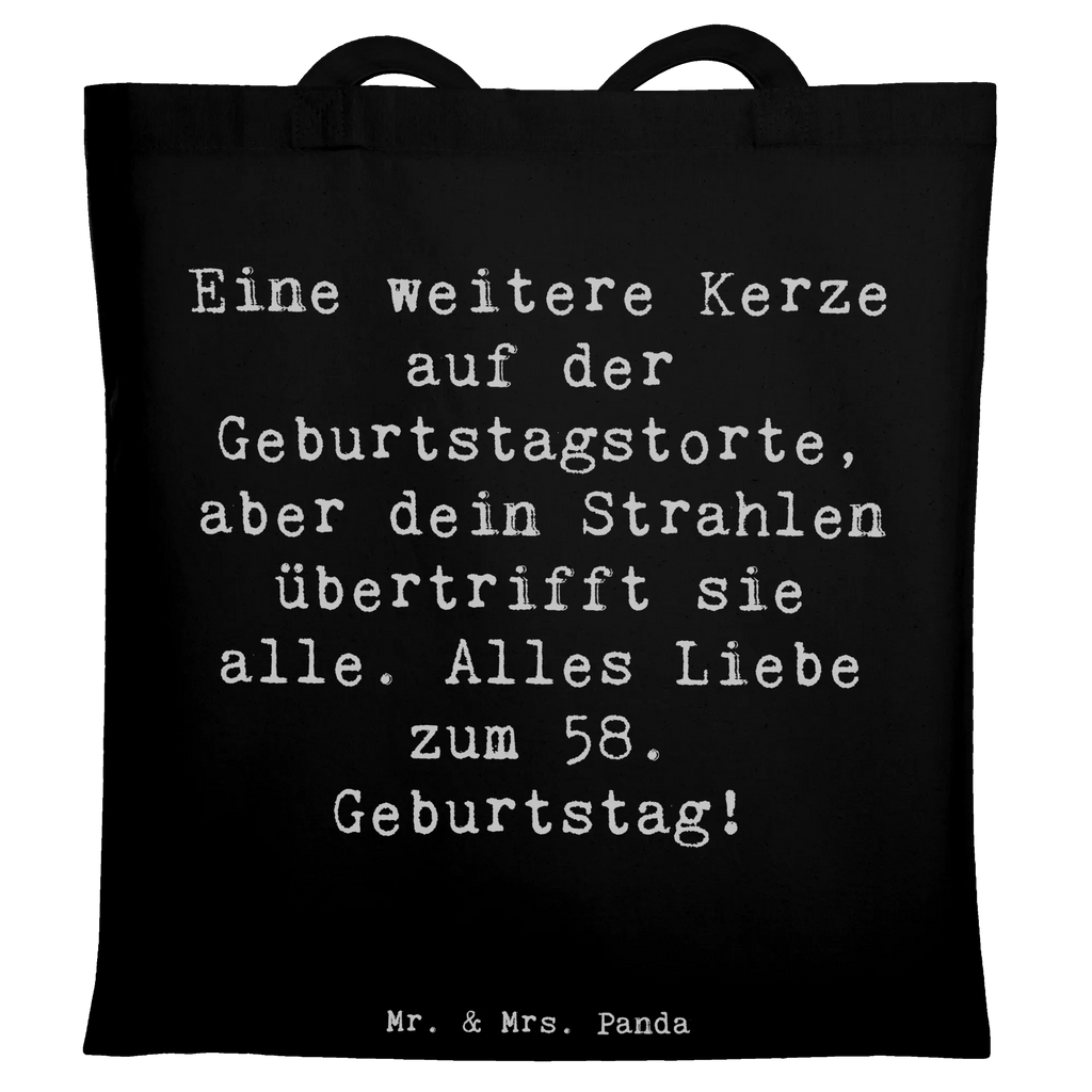 Tragetasche Spruch 58. Geburtstag Glanz Beuteltasche, Beutel, Einkaufstasche, Jutebeutel, Stoffbeutel, Tasche, Shopper, Umhängetasche, Strandtasche, Schultertasche, Stofftasche, Tragetasche, Badetasche, Jutetasche, Einkaufstüte, Laptoptasche, Geburtstag, Geburtstagsgeschenk, Geschenk