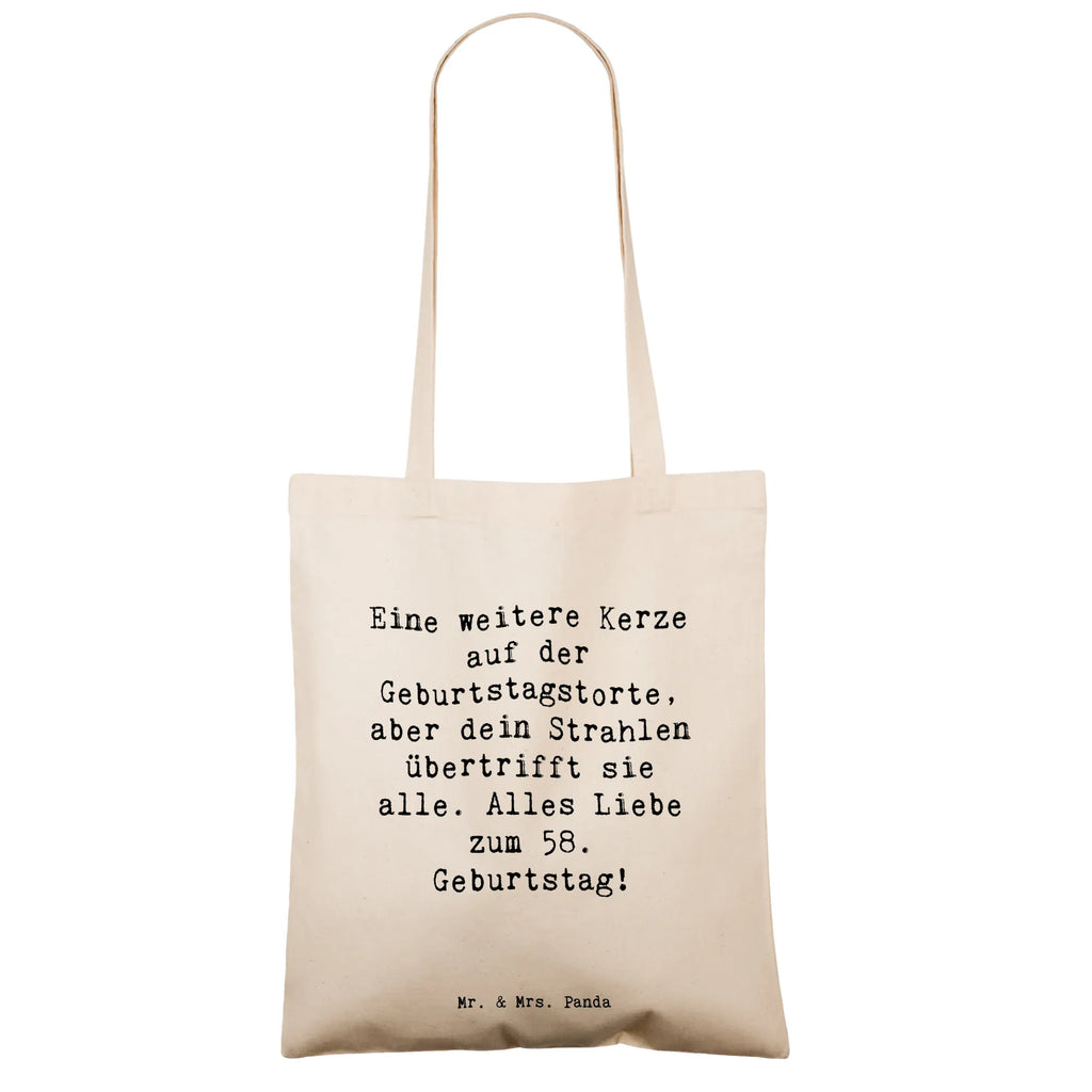 Tragetasche Spruch 58. Geburtstag Glanz Beuteltasche, Beutel, Einkaufstasche, Jutebeutel, Stoffbeutel, Tasche, Shopper, Umhängetasche, Strandtasche, Schultertasche, Stofftasche, Tragetasche, Badetasche, Jutetasche, Einkaufstüte, Laptoptasche, Geburtstag, Geburtstagsgeschenk, Geschenk