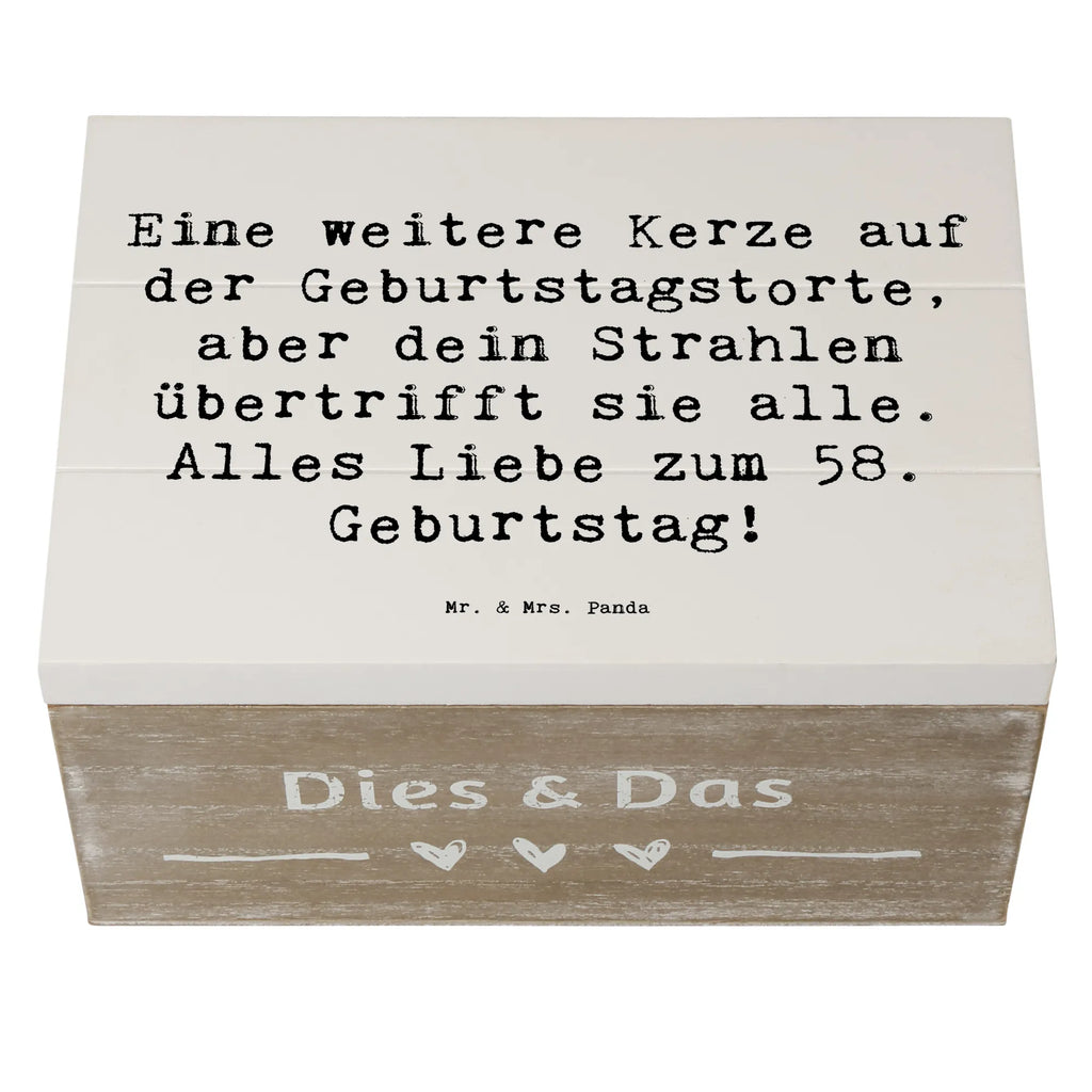 Holzkiste Spruch 58. Geburtstag Glanz Schatulle, Truhe, Dekokiste, Erinnerungskiste, Holzkiste, Schatzkiste, Erinnerungsbox, XXL, Aufbewahrungsbox, Geschenkbox, Geschenkdose, Kiste, Geburtstag, Geburtstagsgeschenk, Geschenk