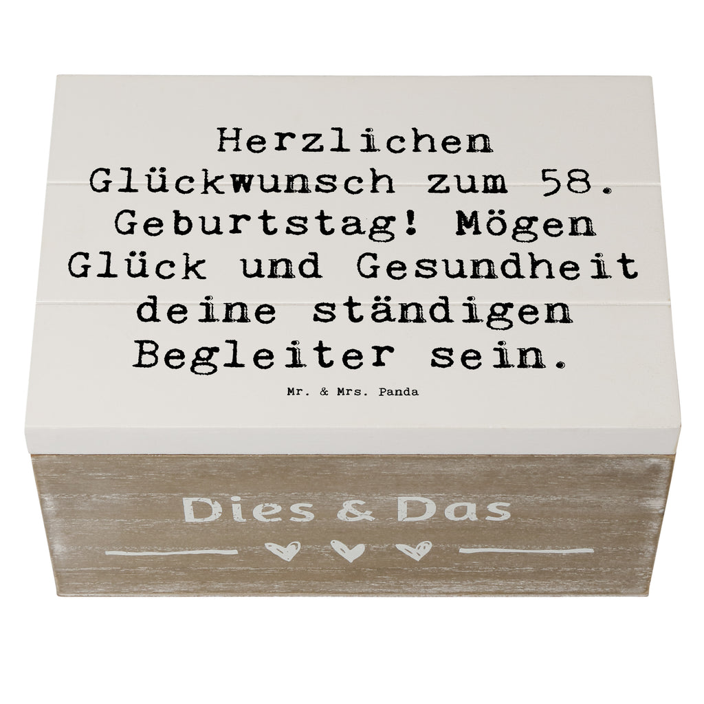 Holzkiste Spruch 58. Geburtstag Erinnerungsbox, Schatzkiste, Geschenkbox, Truhe, Holzkiste, Geschenkdose, Aufbewahrungsbox, Dekokiste, Schatulle, XXL, Erinnerungskiste, Kiste, Geburtstag, Geburtstagsgeschenk, Geschenk
